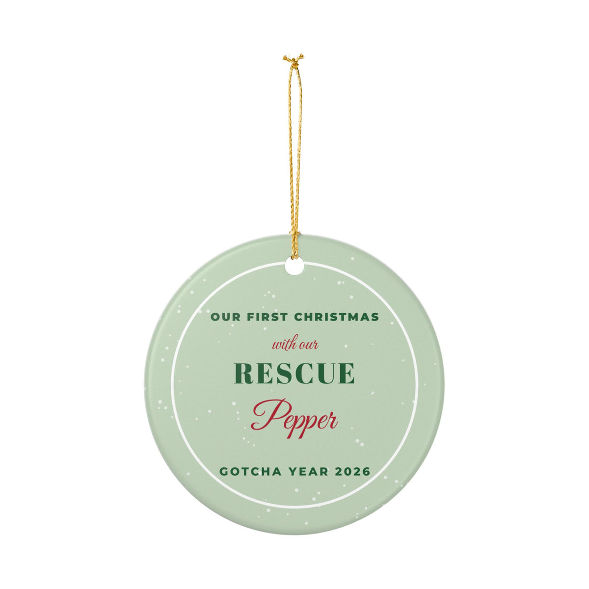 First Christmas With Our Rescue Dog Personalized Ornament – Gifted Porch, view 4