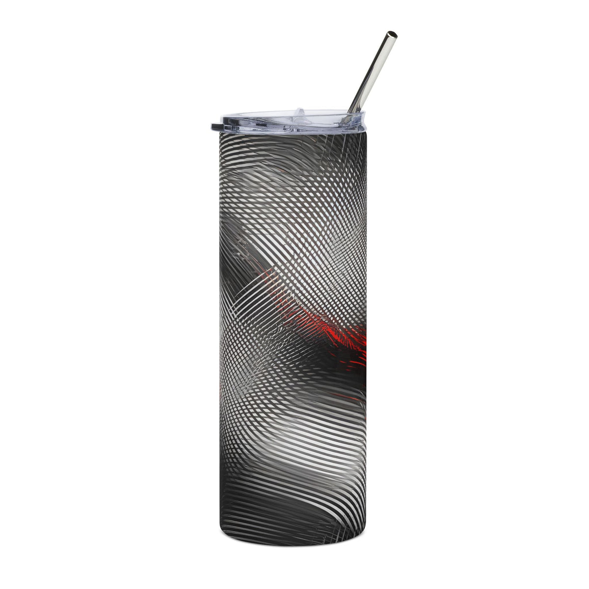 Moire Pulse 20oz tumbler – abstract art insulated tumbler by Gifted Porch