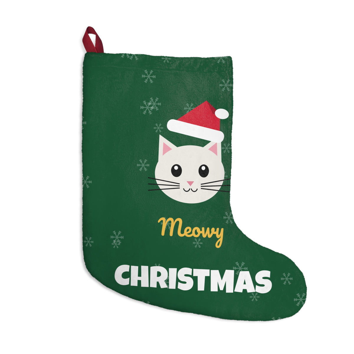 Meowy Christmas Cat Stocking Fleece Christmas Stocking Pet Cat Lover Gift – Gifted Porch