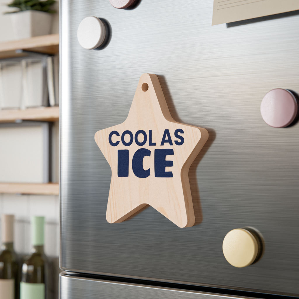 Cool as Ice Wood Star Ornament