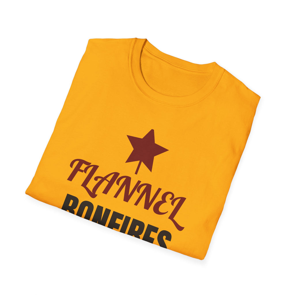 Flannel Bonfires And Hayrides Country Fall T-Shirt – Gifted Porch, view 15