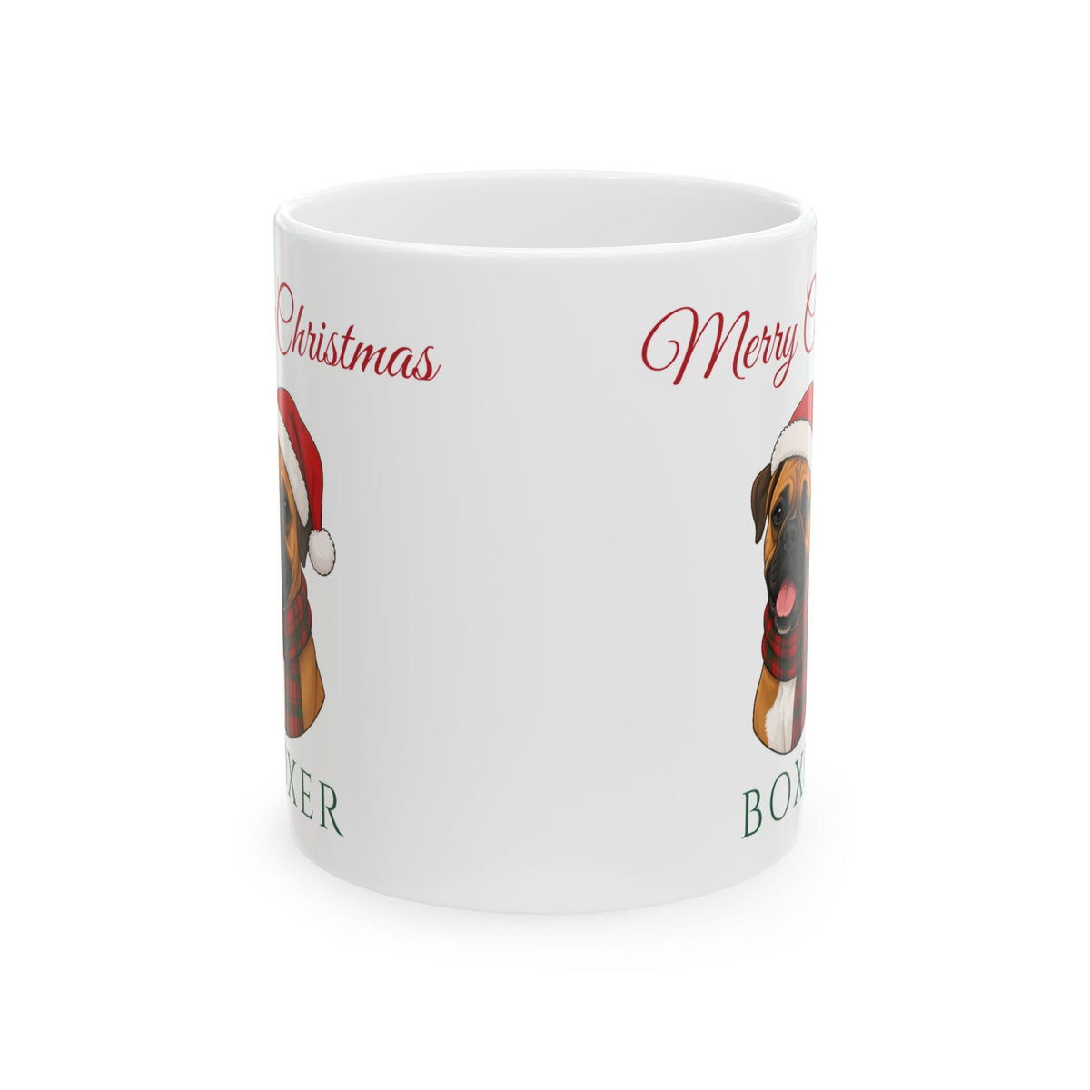 Boxer Dog Christmas Mug – Gifted Porch, view 2