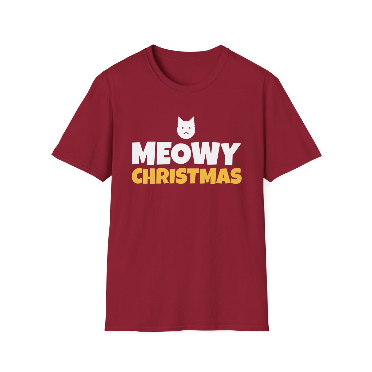 Meowy Christmas Funny Cat T-Shirt Cat Lover Holiday Gift Tee – Gifted Porch