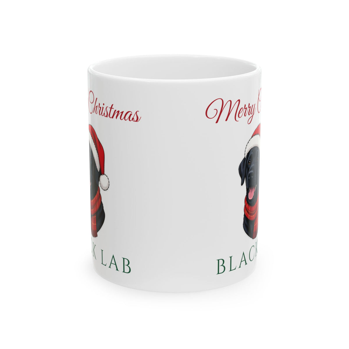 Black Lab Dog Christmas Mug