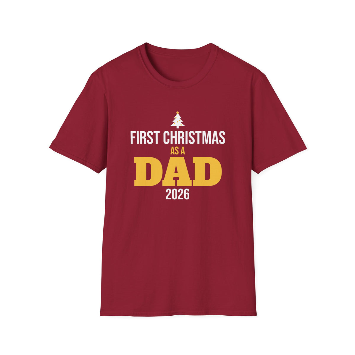 First Christmas As A Dad 2026 T-Shirt New Dad Holiday Gift Tee – Gifted Porch