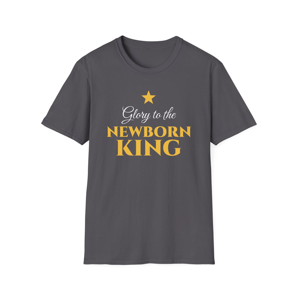 Glory To The Newborn King Christmas T-Shirt Christian Carol Faith Gift Tee – Gifted Porch