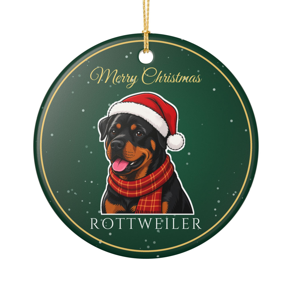 Rottweiler Dog Christmas Ornament