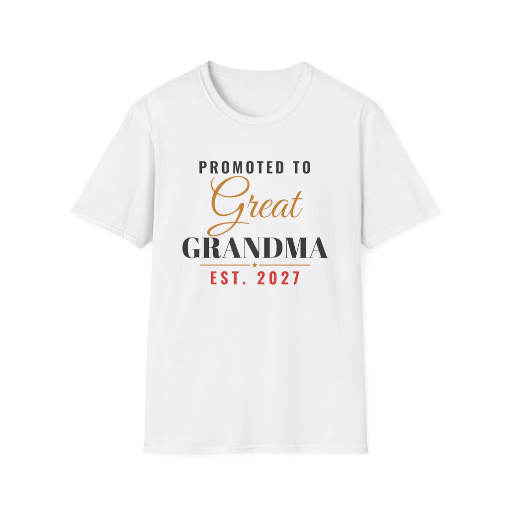 Promoted To Great Grandma Est 2027 T-Shirt – Gifted Porch, view 1