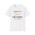 Promoted To Great Grandma Est 2027 T-Shirt – Gifted Porch, view 1