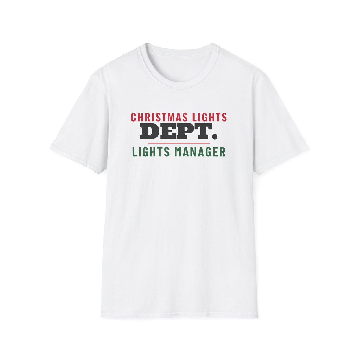 Christmas Lights Dept Lights Manager Matching Family T-Shirt – Gifted Porch, view 1