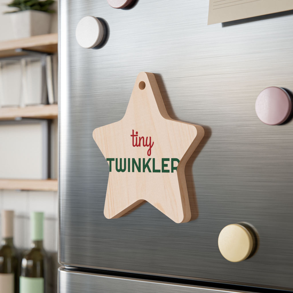 Tiny Twinkler Wood Star Ornament