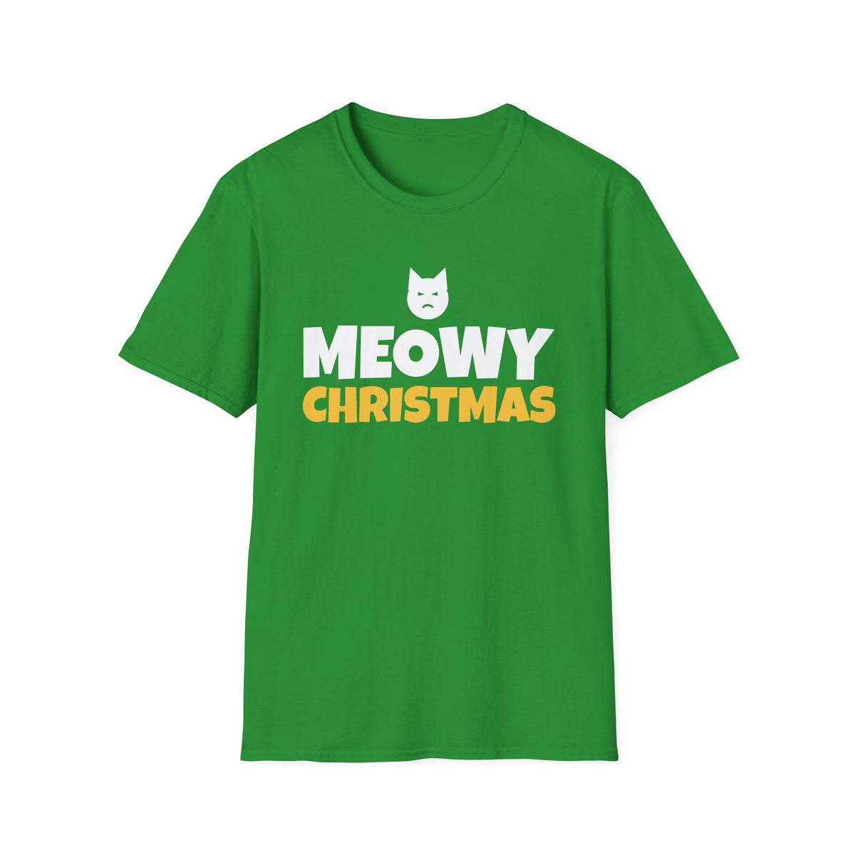 Meowy Christmas Funny Cat T-Shirt Cat Lover Holiday Gift Tee – Gifted Porch