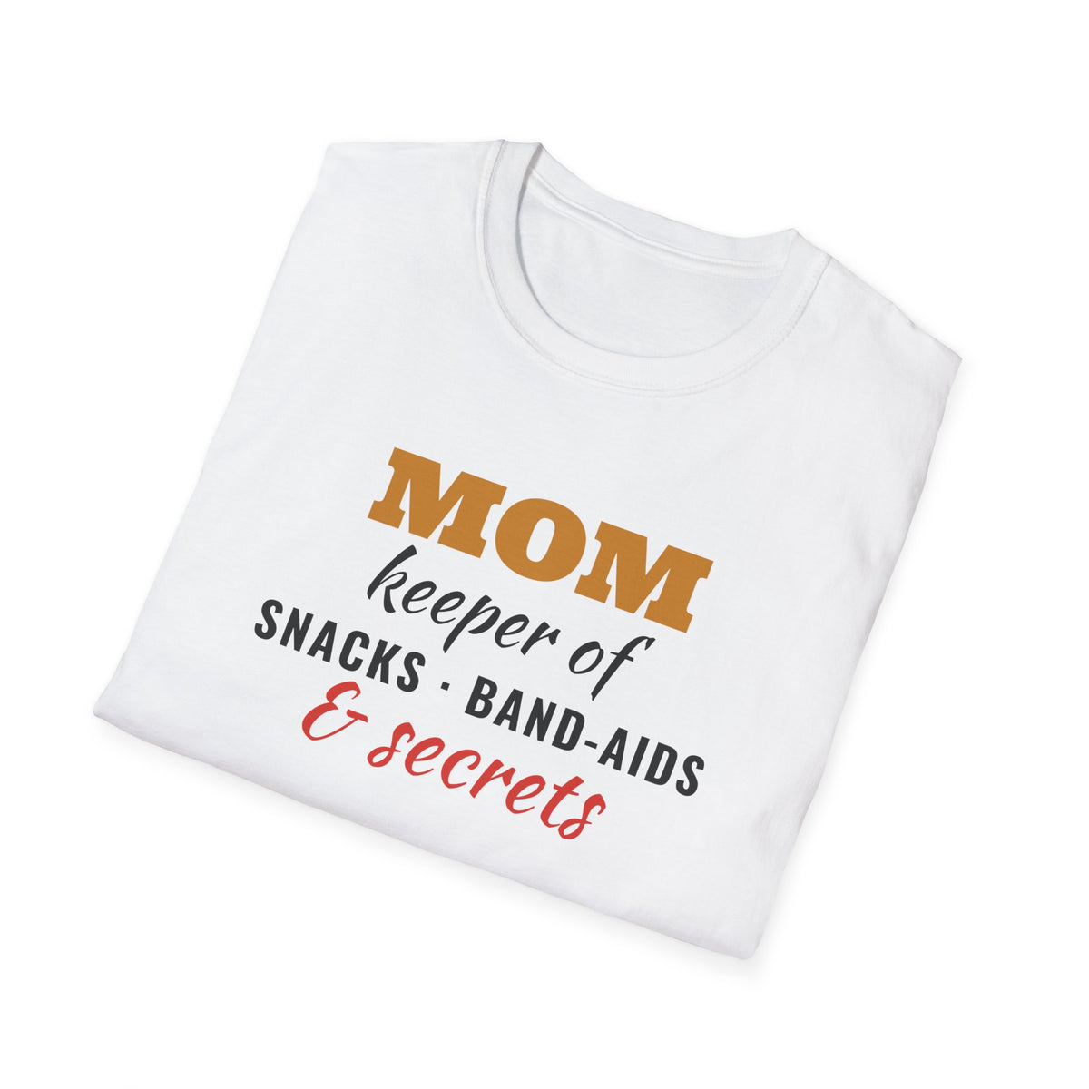 Mom Keeper Of Snacks Band-Aids And Secrets Funny Mom T-Shirt – Gifted Porch, view 5