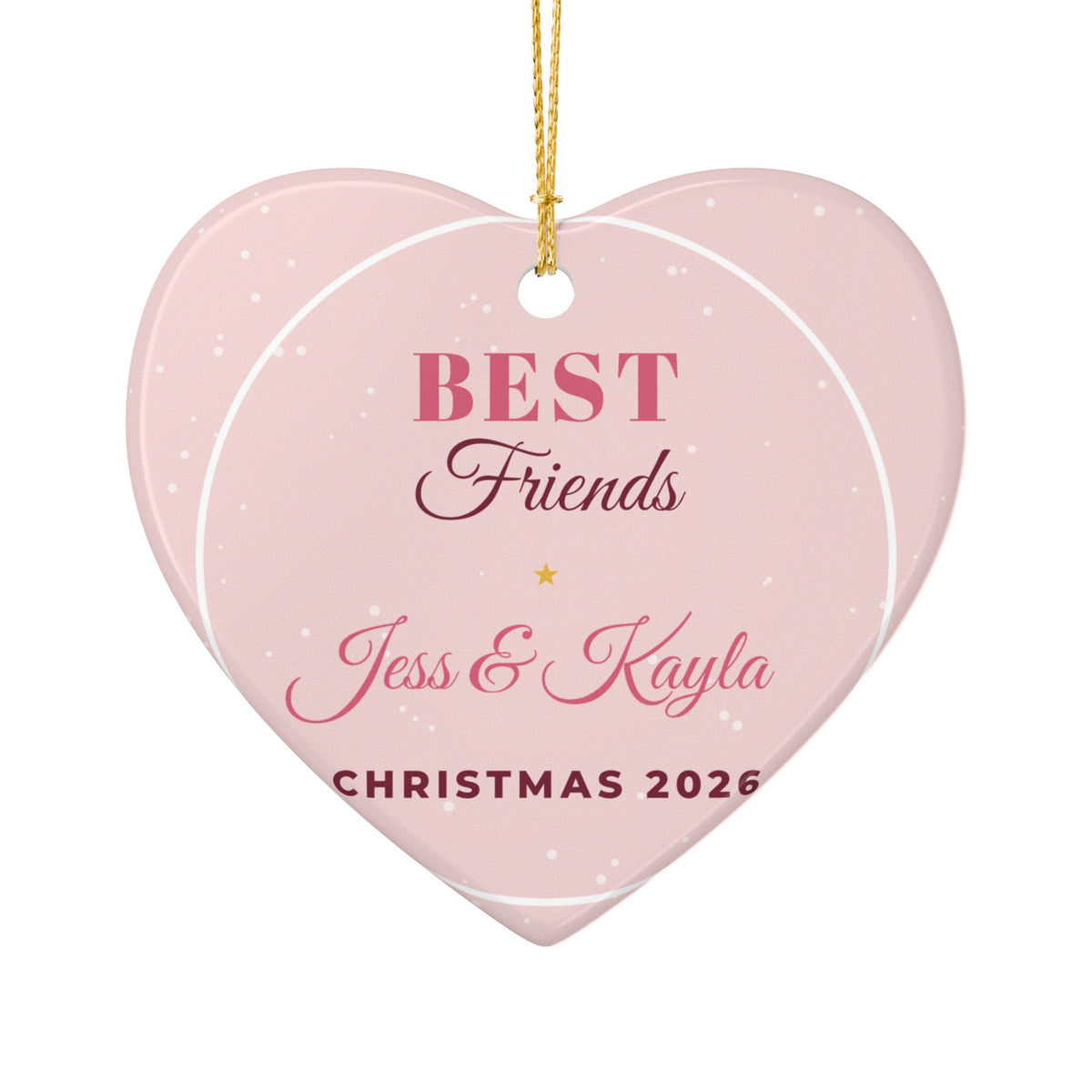 Best Friends Personalized Christmas Ornament 2026 – Gifted Porch, view 1