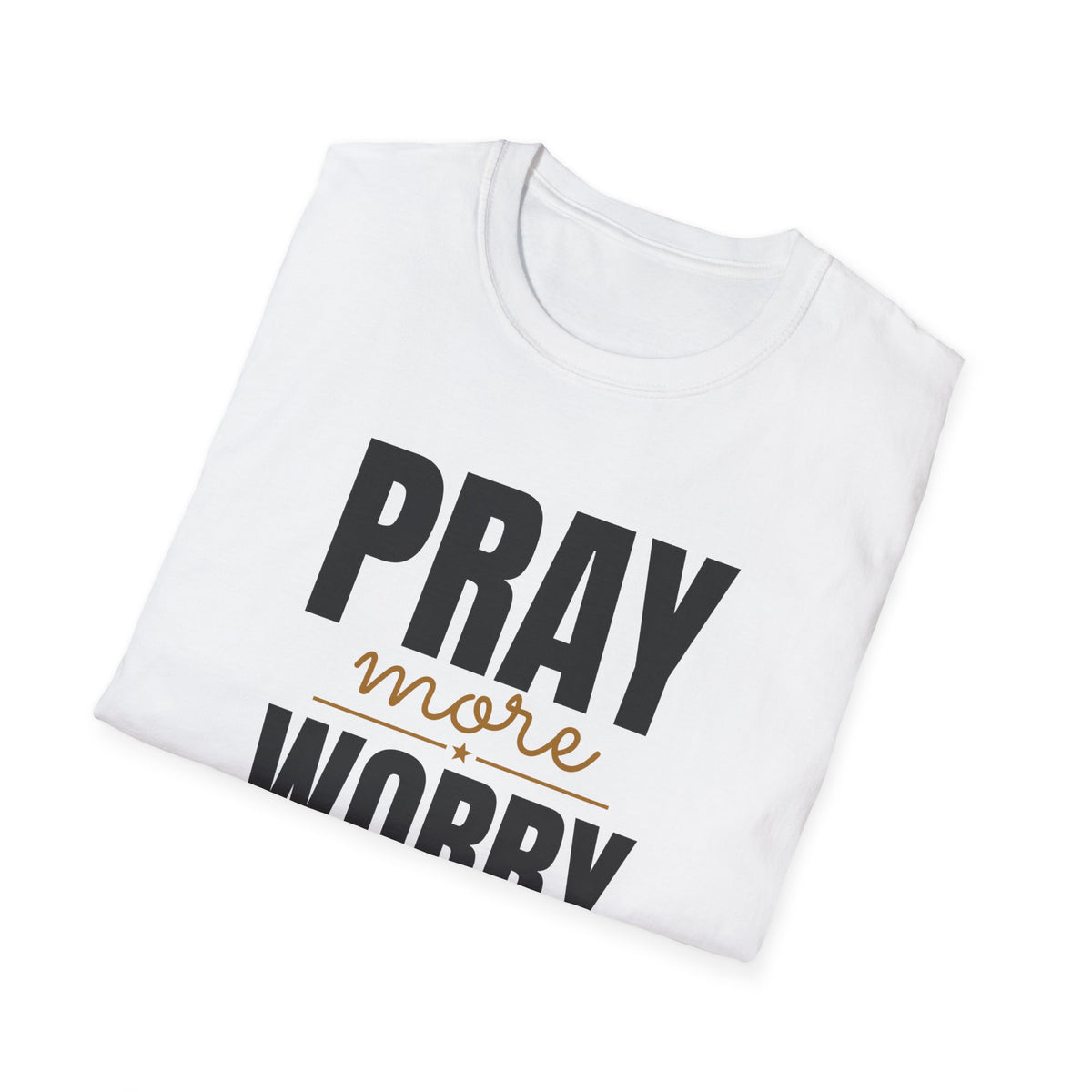 Pray More Worry Less Christian T-Shirt – Gifted Porch, view 5