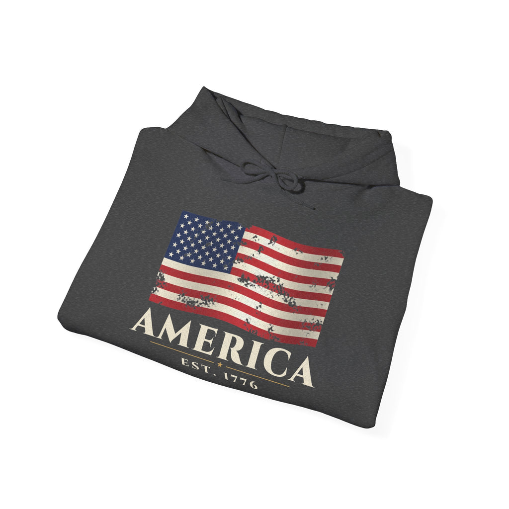 Vintage American Flag Hoodie – patriotic gift, photo 9