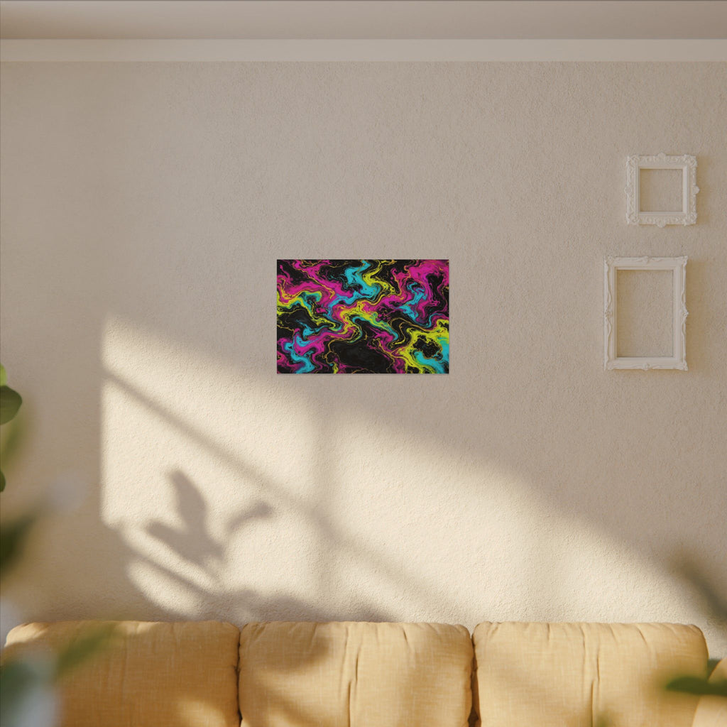 Neon Marble Abstract Canvas Wall Art – unique art gift, photo 8