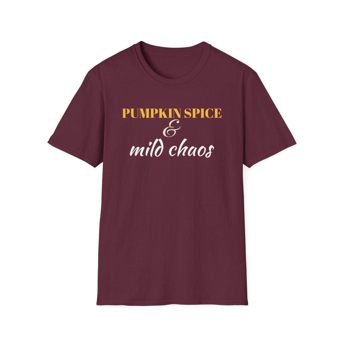 Pumpkin Spice And Mild Chaos Funny Fall Mom T-Shirt – Gifted Porch, view 5