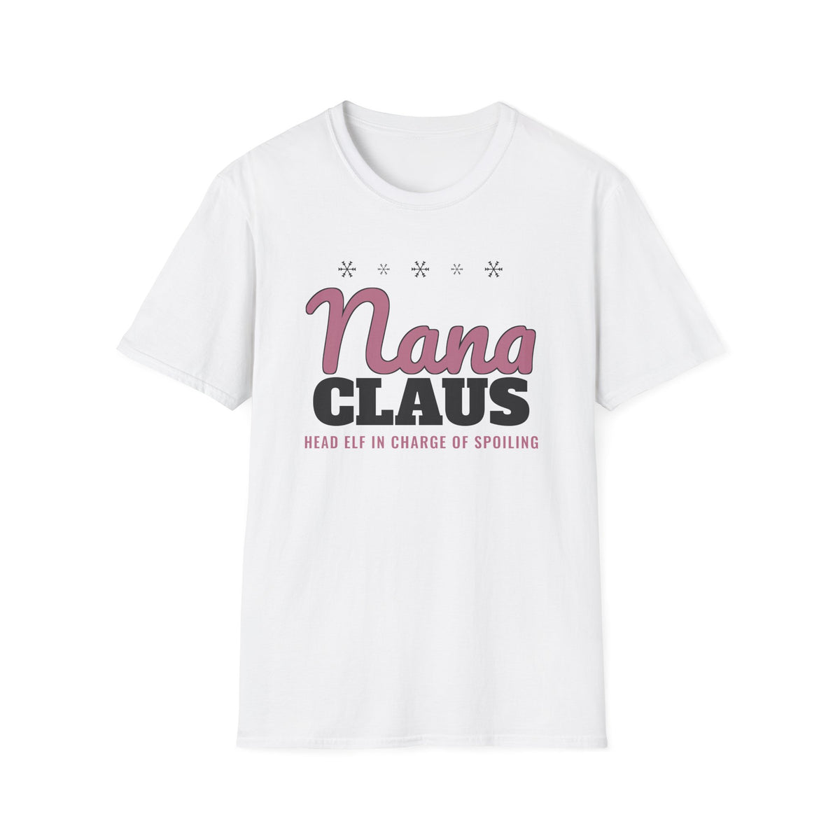 Nana Claus Christmas T-Shirt Grandma Gift Head Elf in Charge of Spoiling Tee – Gifted Porch