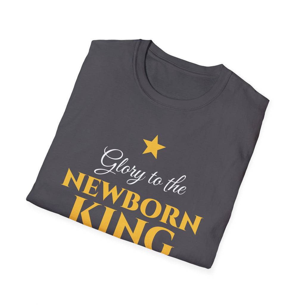 Glory To The Newborn King Christmas T-Shirt Christian Carol Faith Gift Tee – Gifted Porch