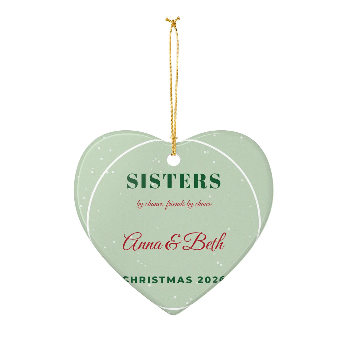 Sisters Personalized Christmas Ornament 2026 Sister Gift – Gifted Porch, view 7