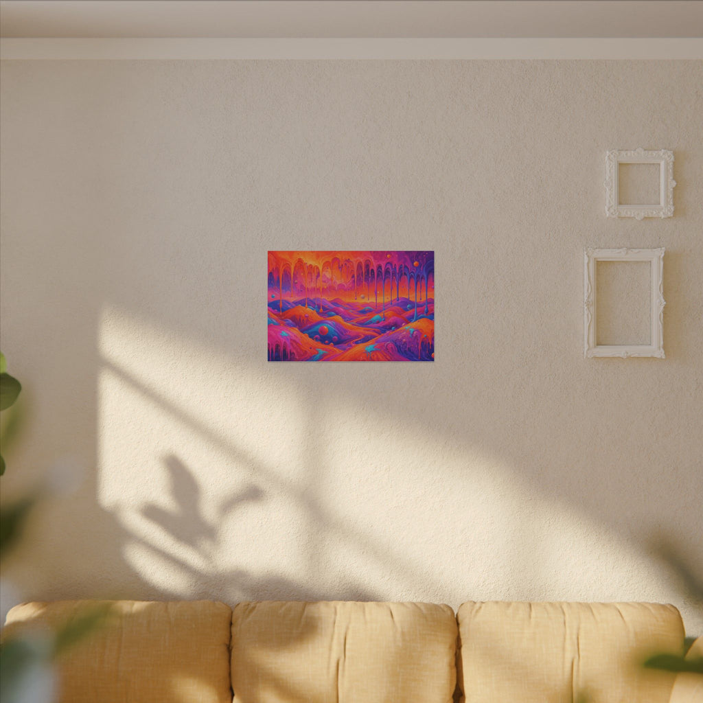 Melting Sunset Abstract Canvas Wall Art – unique art gift, photo 8