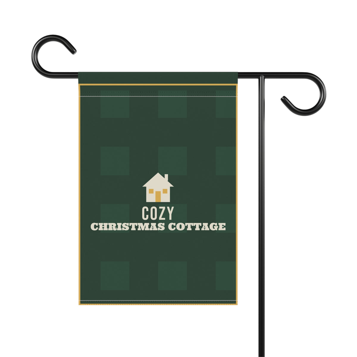 Cozy Christmas Cottage Garden Flag