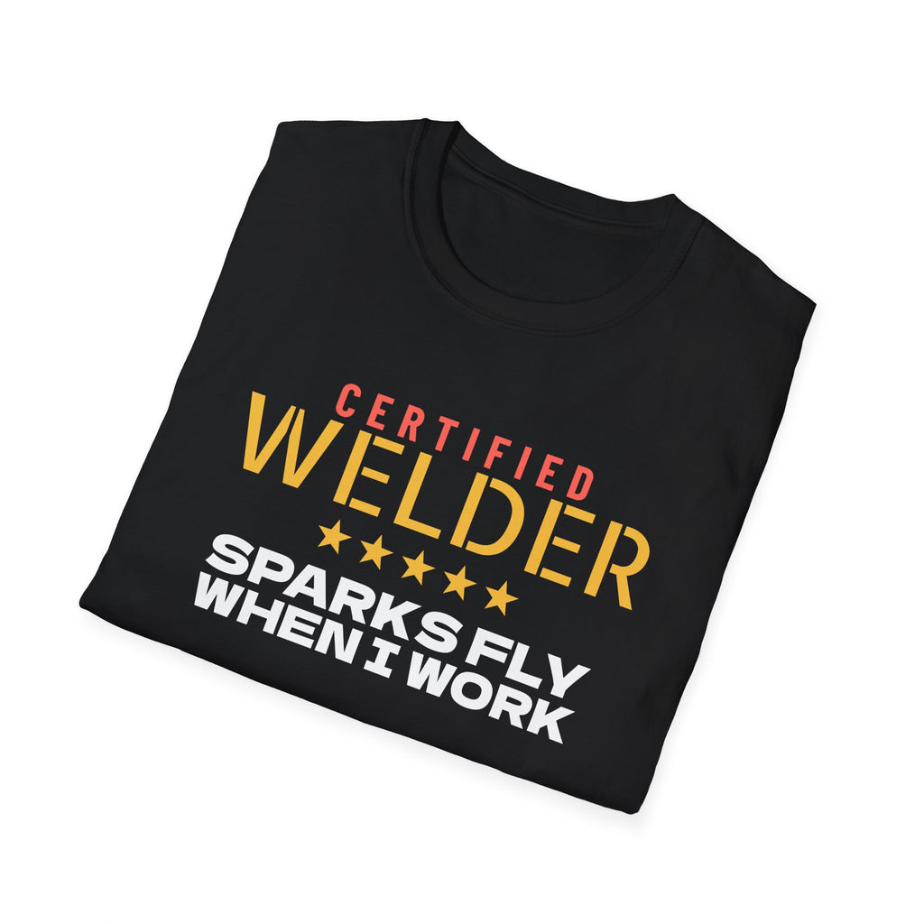 Welder Sparks Fly When I Work Funny Welder T-Shirt – Gifted Porch, view 8