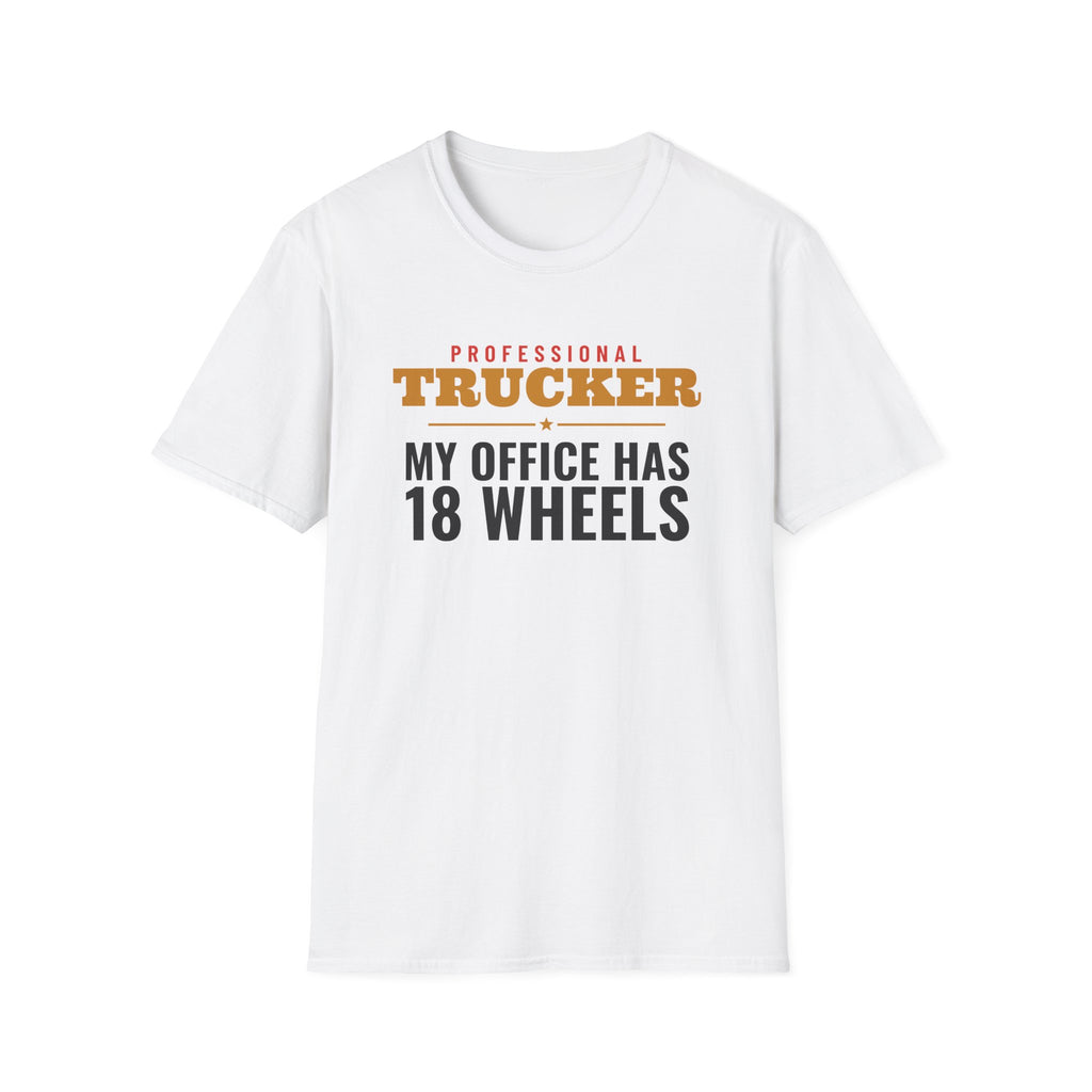 Trucker My Office Has 18 Wheels Funny Trucker T-Shirt – Gifted Porch, view 1