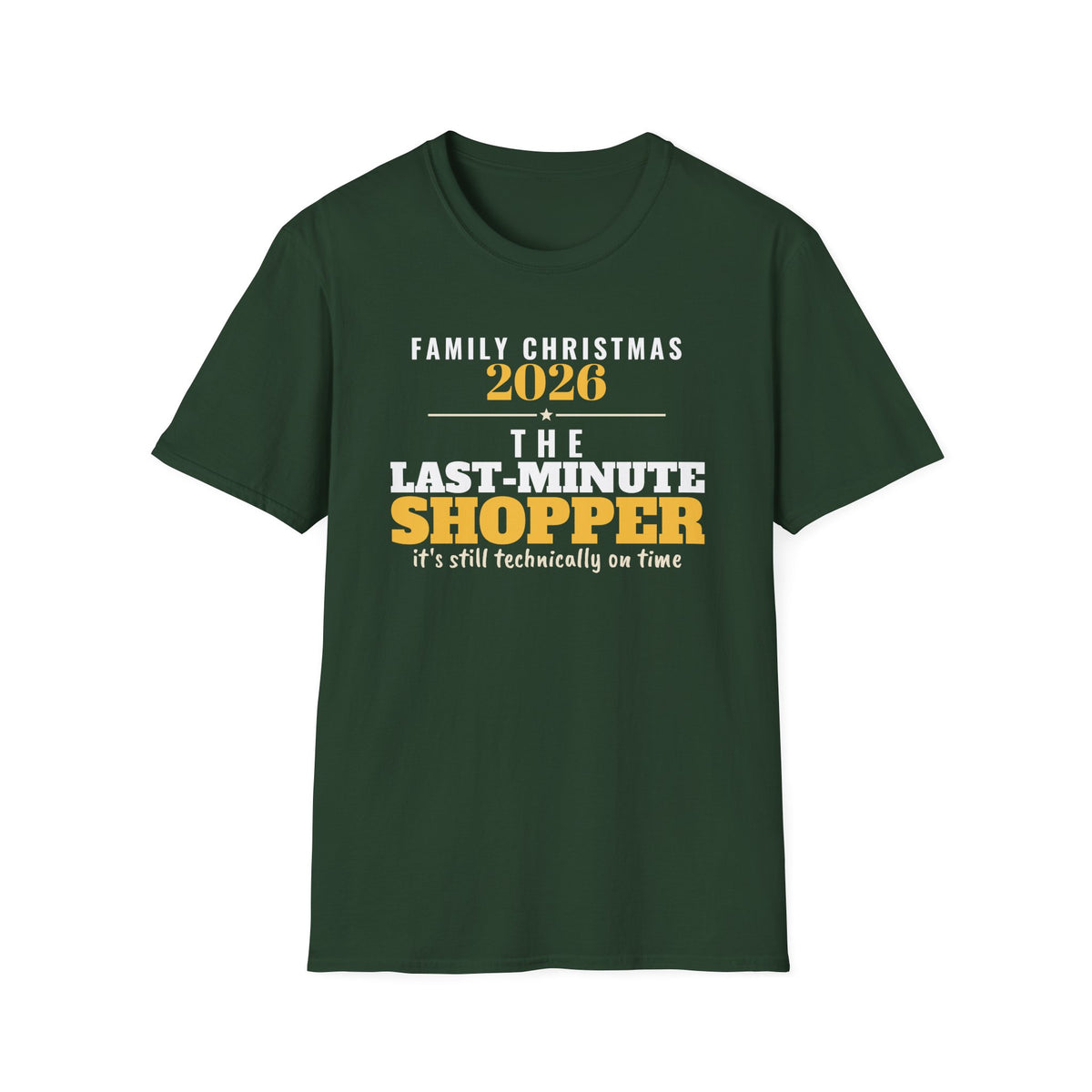 The Last-Minute Shopper Family Christmas 2026 T-Shirt – Gifted Porch, view 3