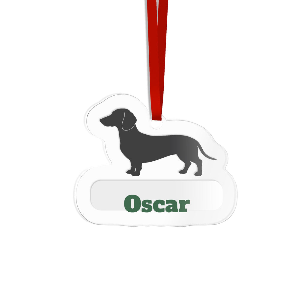 Personalized Dachshund Name Acrylic Ornament