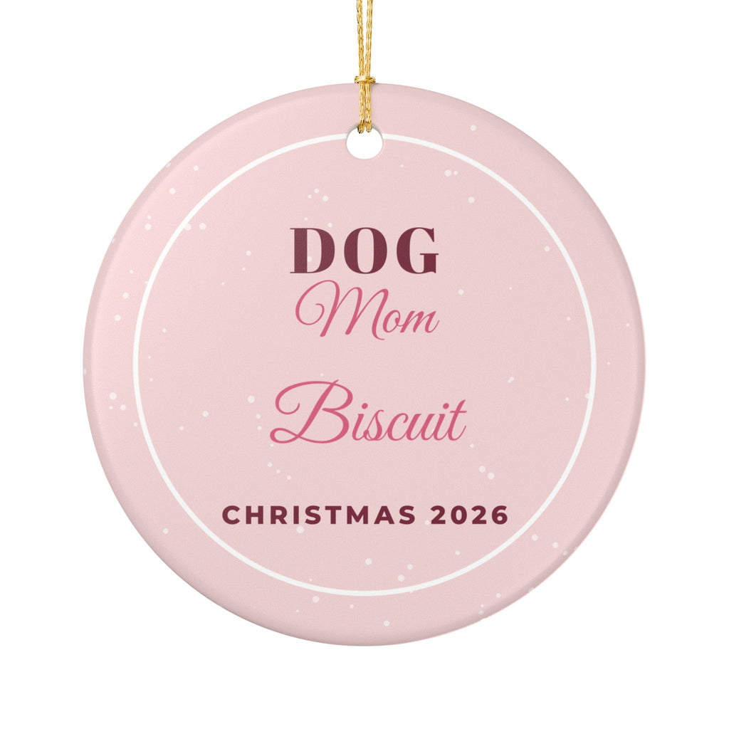 Dog Mom Personalized Ornament 2026 Dog Name Christmas – Gifted Porch, view 2