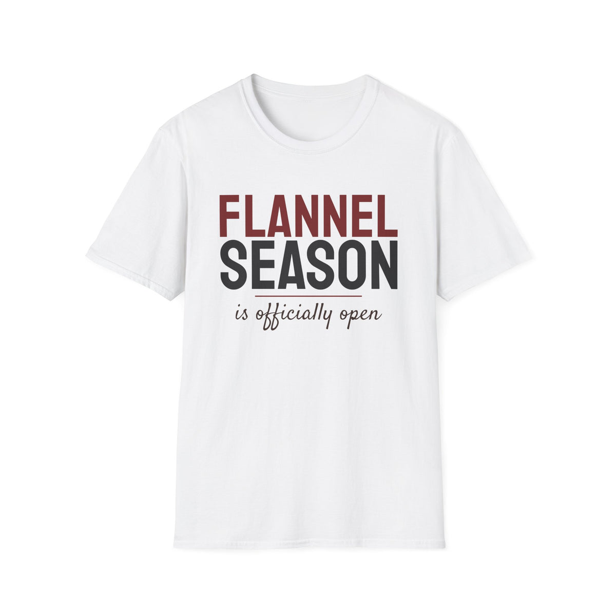 Flannel Season Is Open Fall T-Shirt – Gifted Porch, view 1