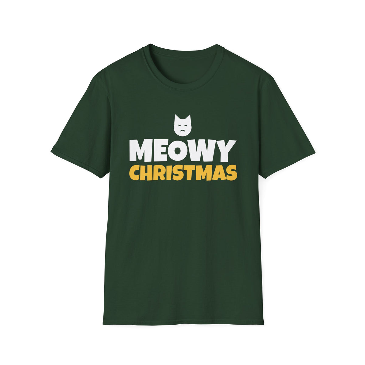 Meowy Christmas Funny Cat T-Shirt Cat Lover Holiday Gift Tee – Gifted Porch