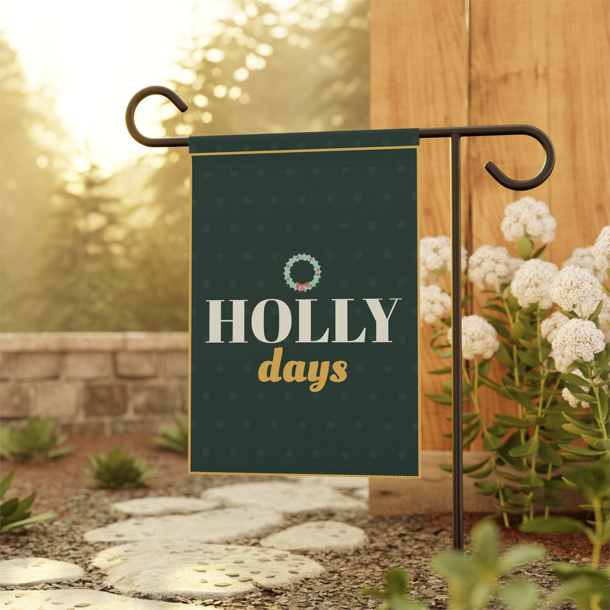 Holly Days Garden Flag