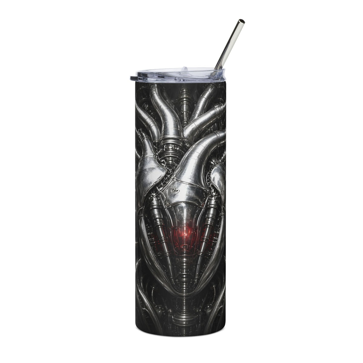 Heart Engine 20oz tumbler – biomechanical art tumbler by Gifted Porch