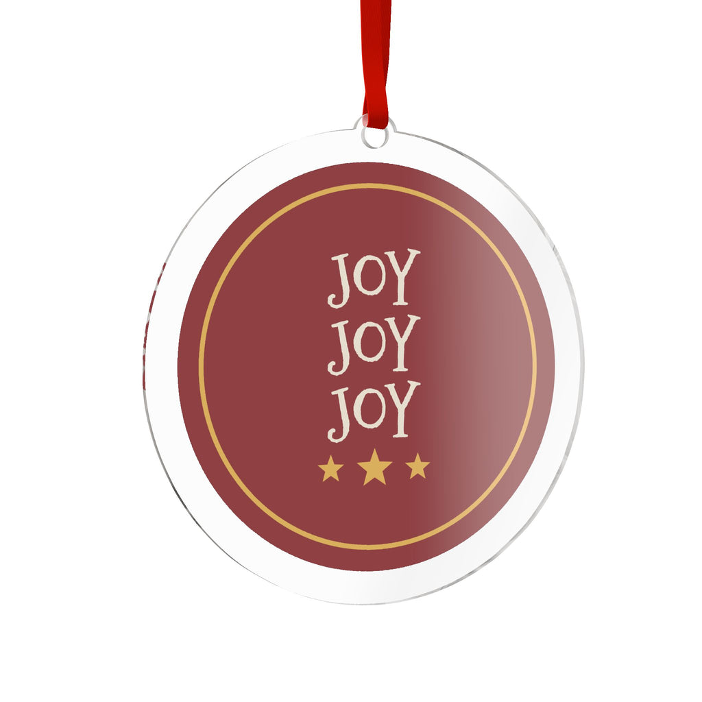 Joy Joy Joy Acrylic Ornament