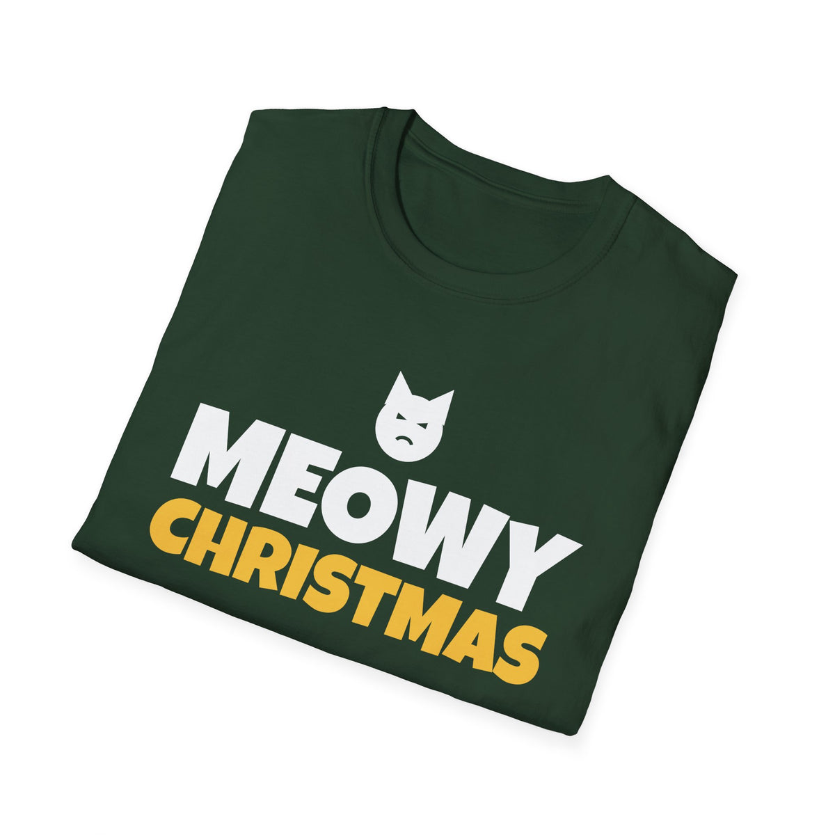Meowy Christmas Funny Cat T-Shirt Cat Lover Holiday Gift Tee – Gifted Porch