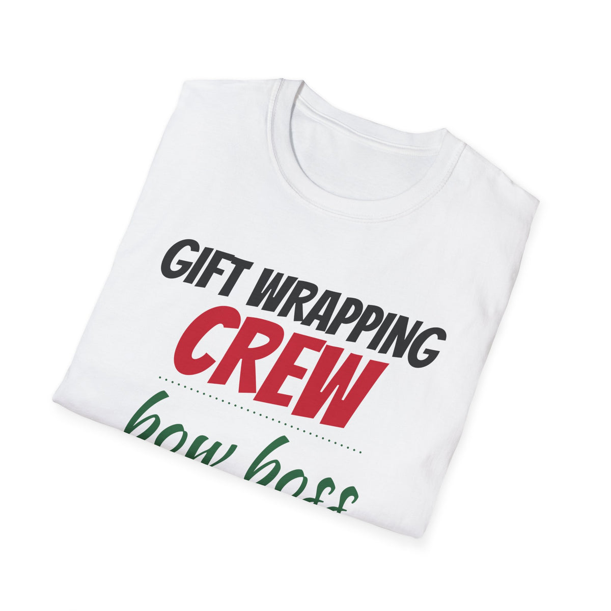 Gift Wrapping Crew Bow Boss Matching Christmas T-Shirt – Gifted Porch, view 7