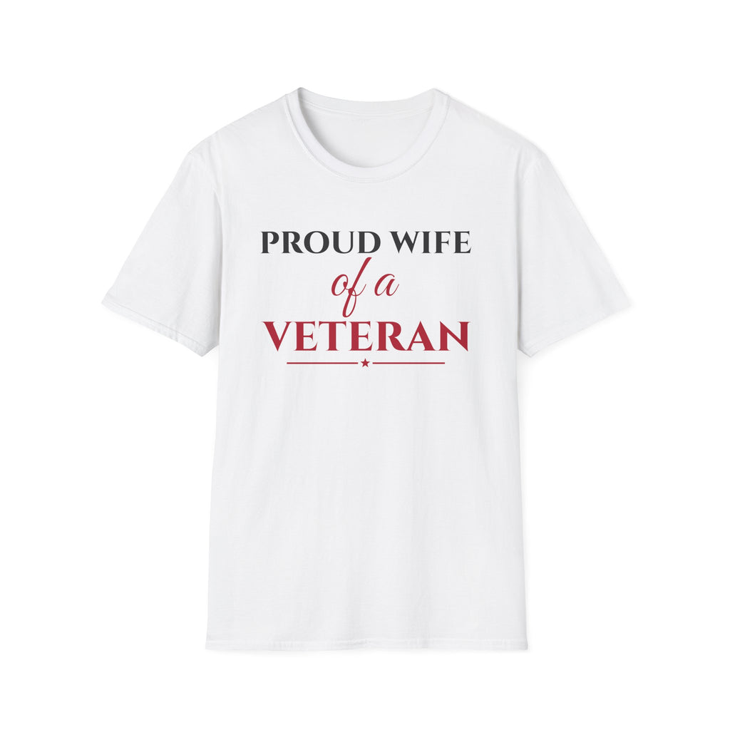 Proud Wife Of A Veteran T-Shirt – Gifted Porch, view 1