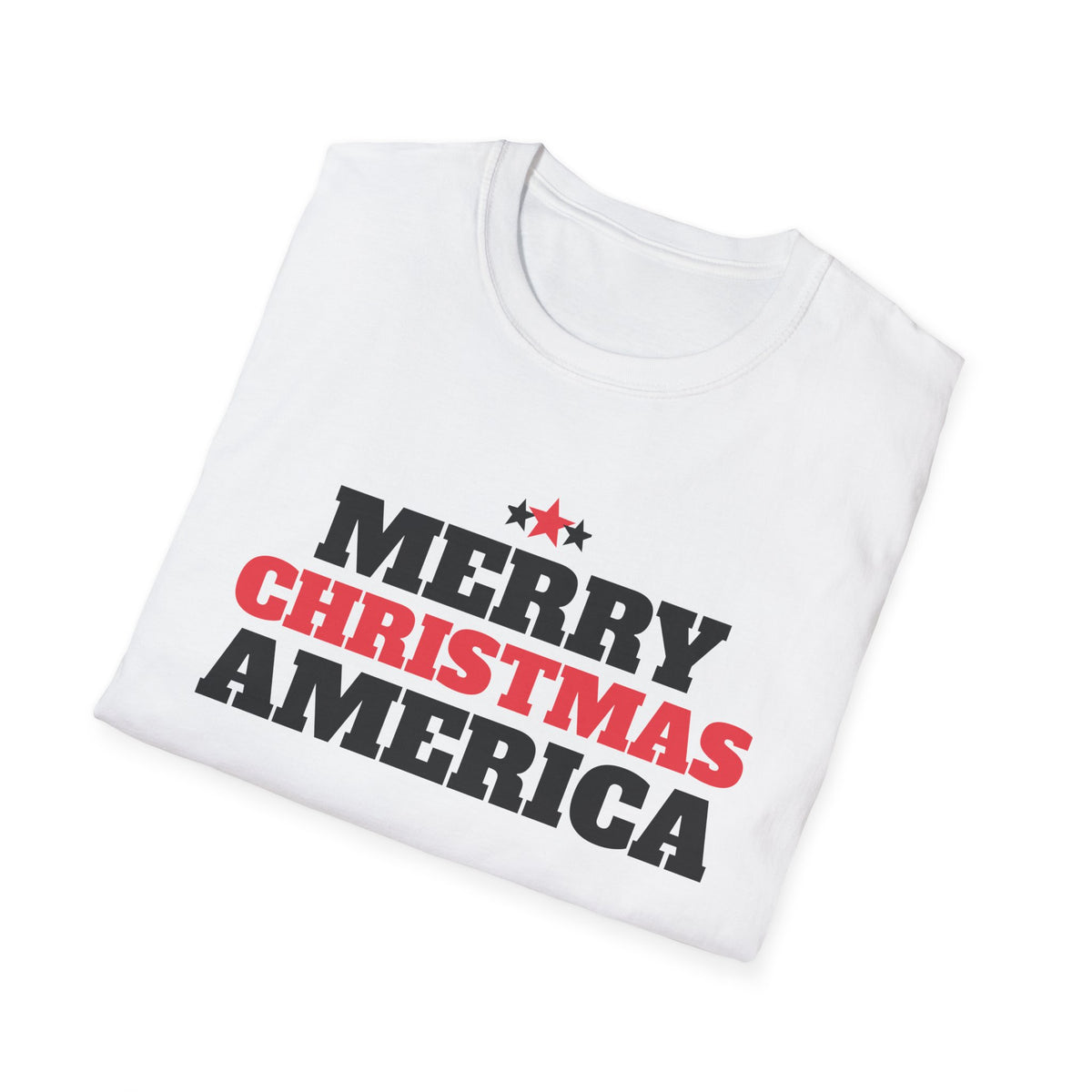 Merry Christmas America Patriotic Christmas T-Shirt USA Holiday Gift Tee – Gifted Porch