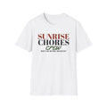 Sunrise Chores Crew Farm T-Shirt – Gifted Porch, view 1