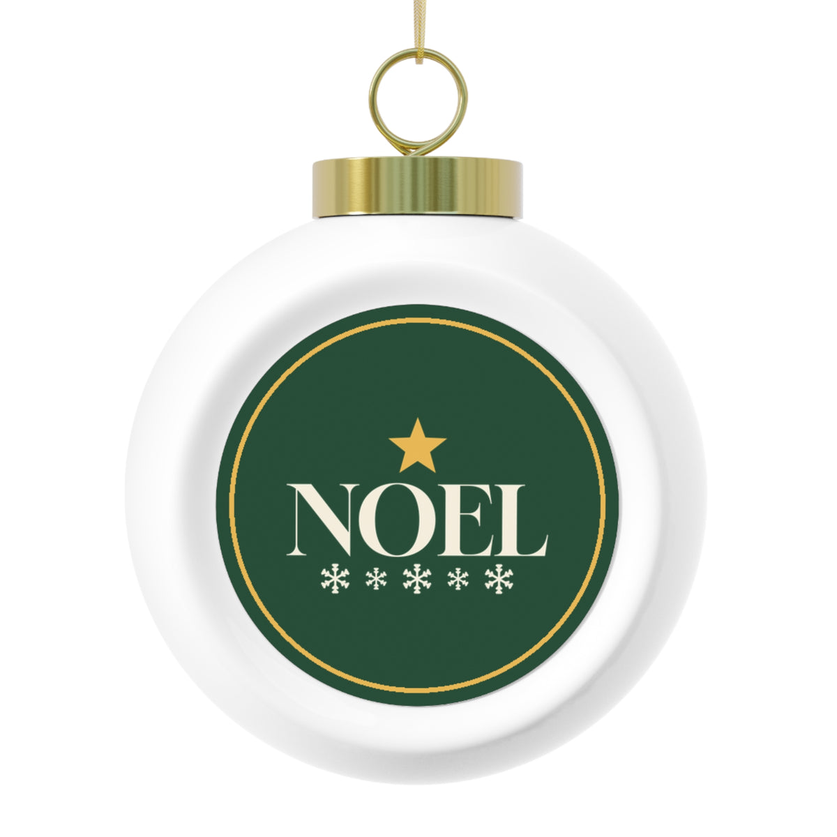 Noel Star Glass Ball Ornament