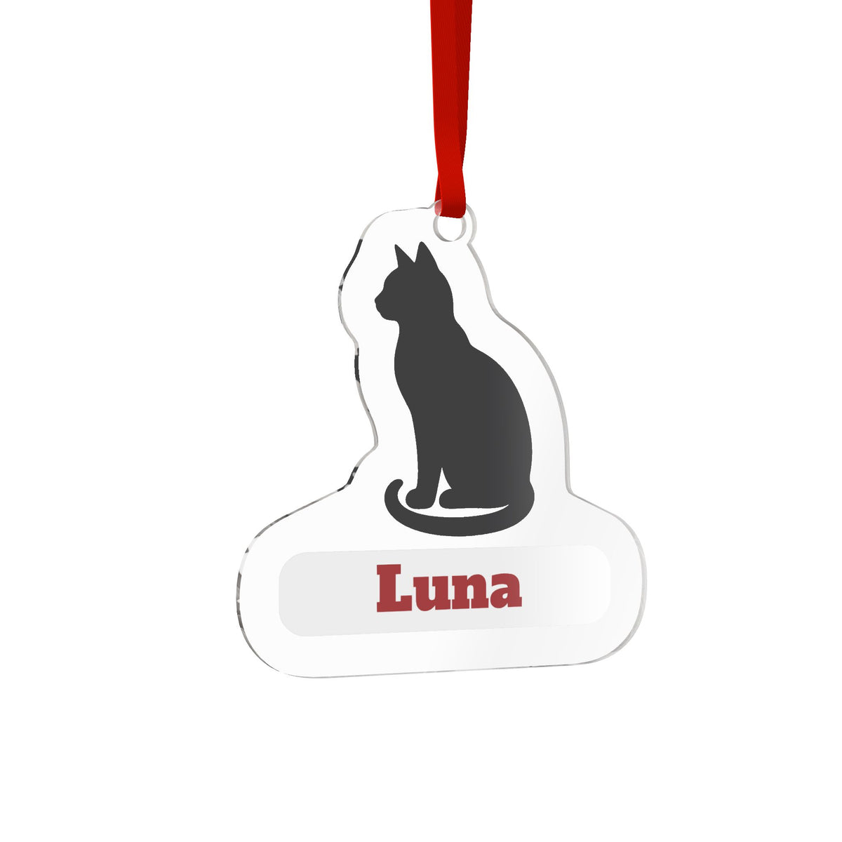 Personalized Cat Name Acrylic Ornament