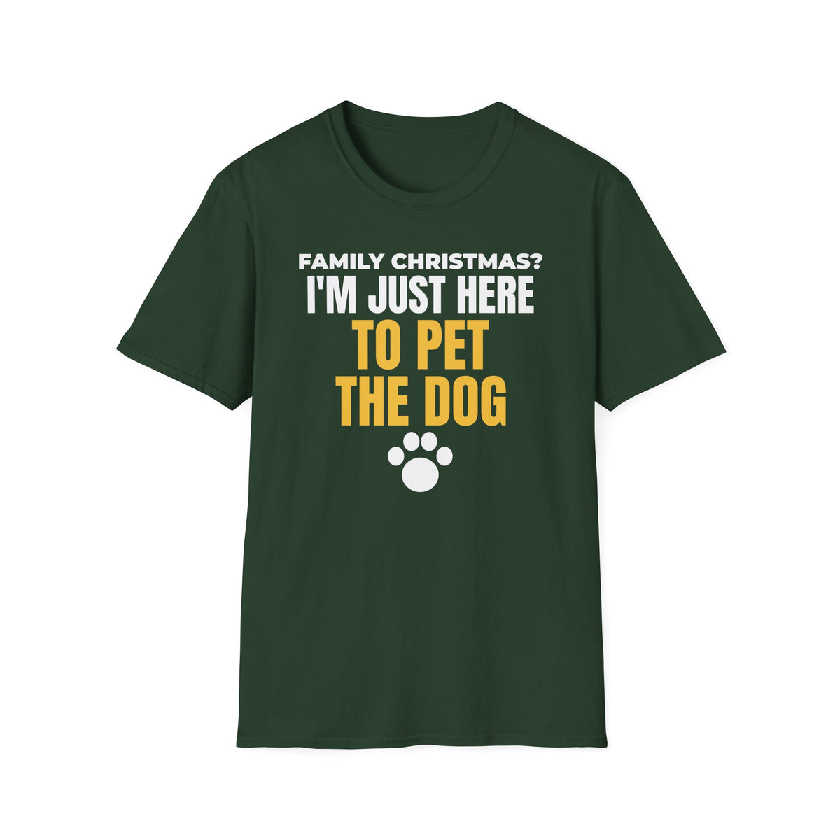 I'm Just Here To Pet The Dog Christmas T-Shirt – Gifted Porch, view 3