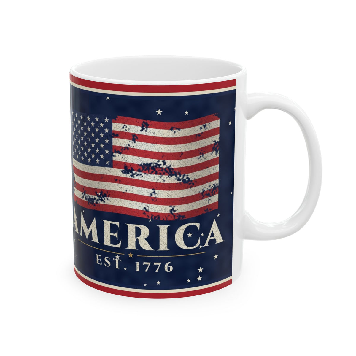 Vintage American Flag Mug