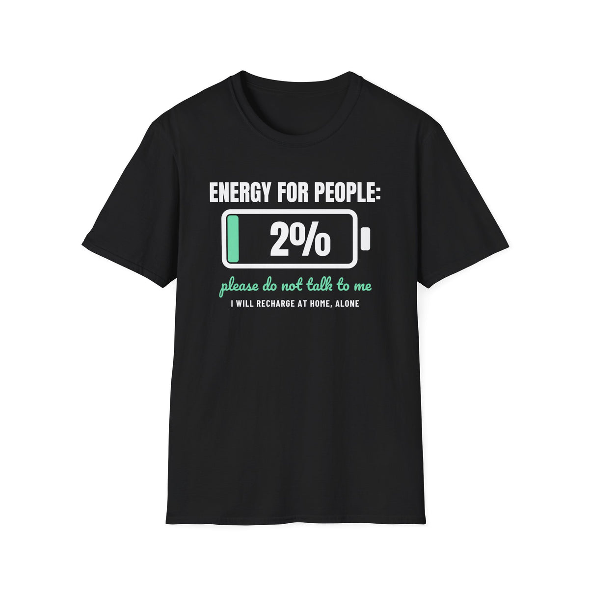 Energy For People 2 Percent Funny Introvert T-Shirt – Gifted Porch, view 2