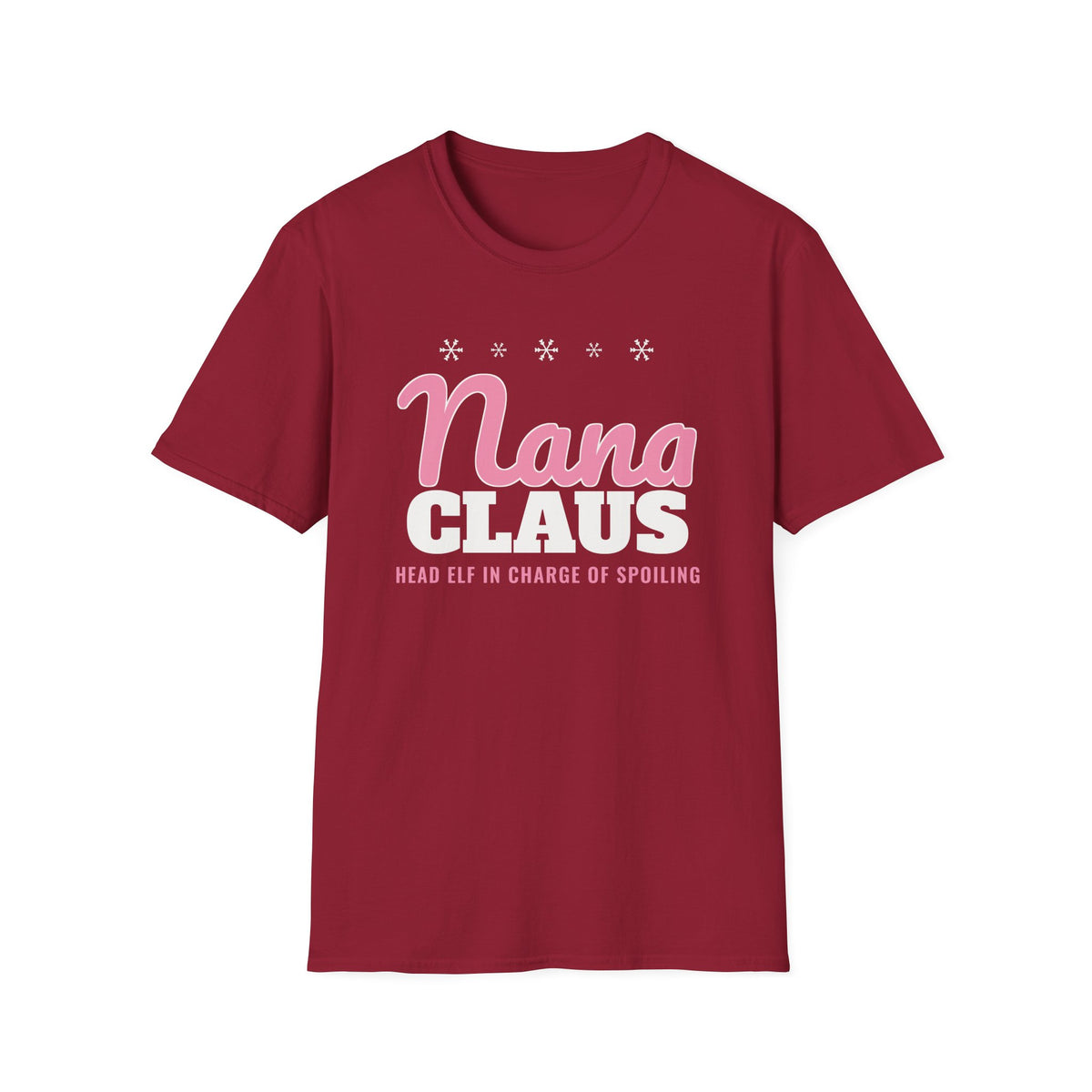 Nana Claus Christmas T-Shirt Grandma Gift Head Elf in Charge of Spoiling Tee – Gifted Porch