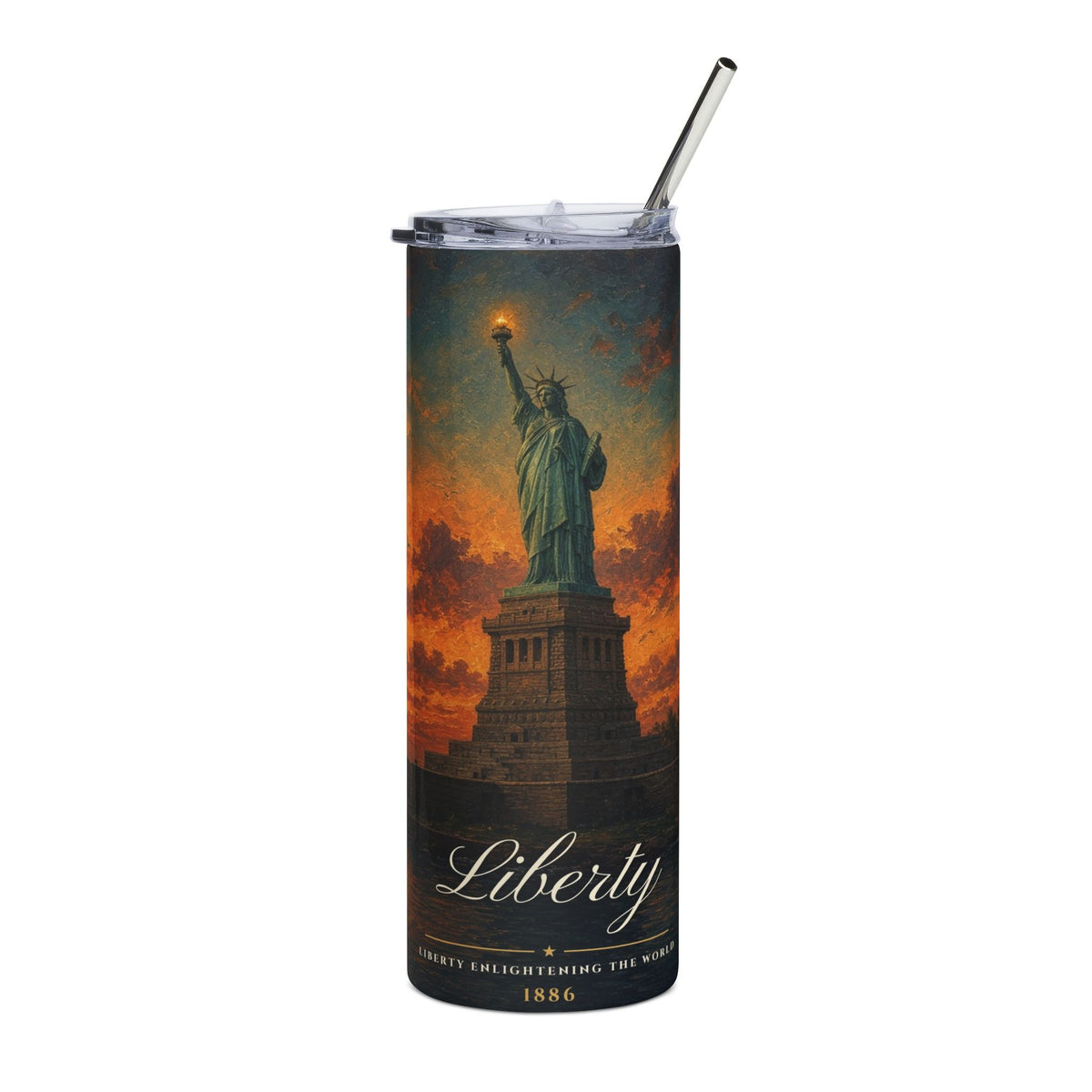 Statue of Liberty Sunset 20oz Tumbler