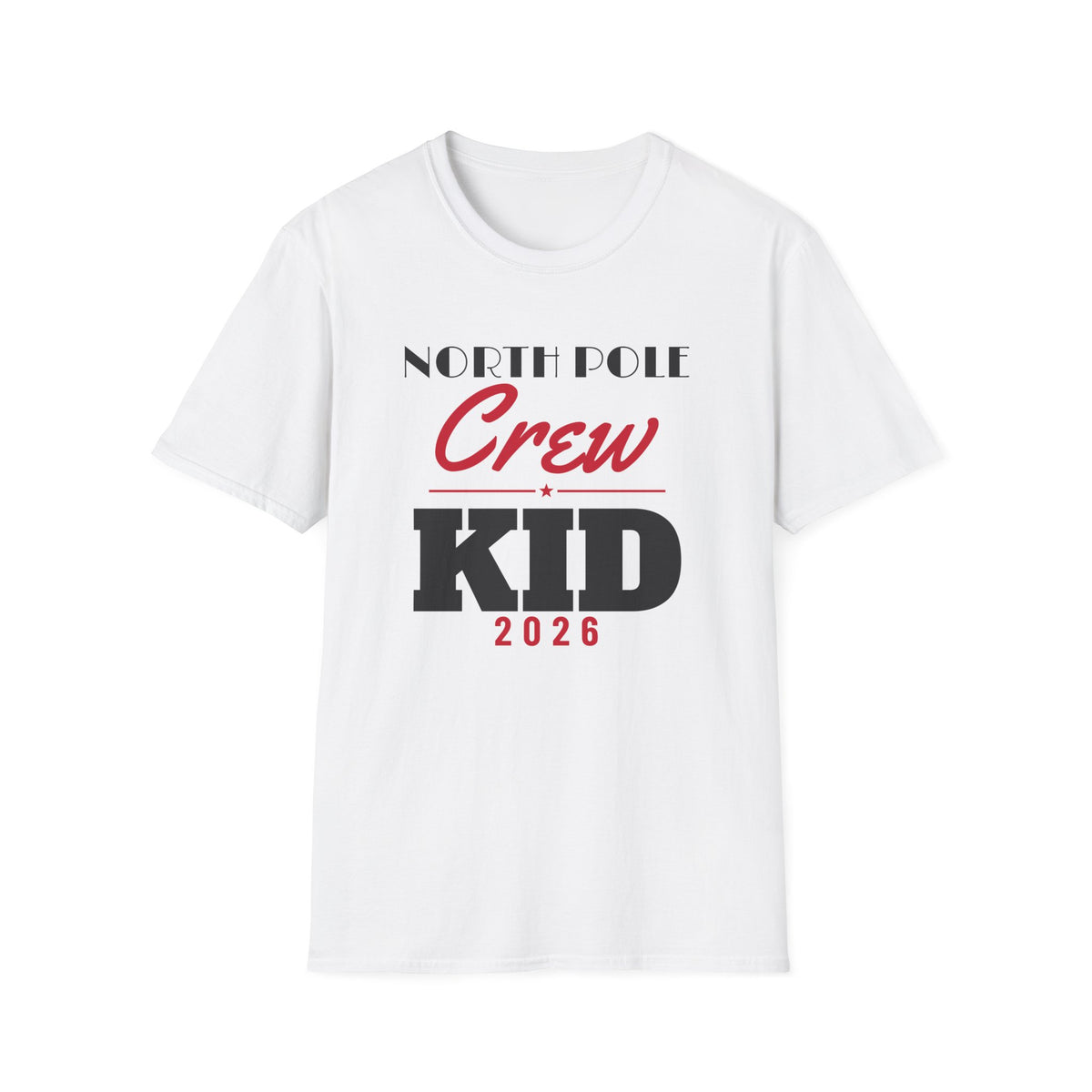North Pole Crew 2026 Kid Matching Family Christmas T-Shirt – Gifted Porch, view 1